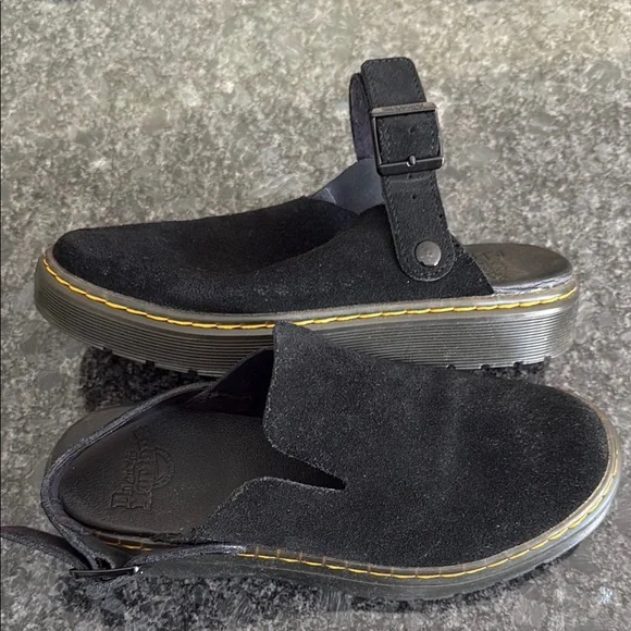 Dr. Martens Black Suede Buckle Slip-Ons - Picture 5 of 5
